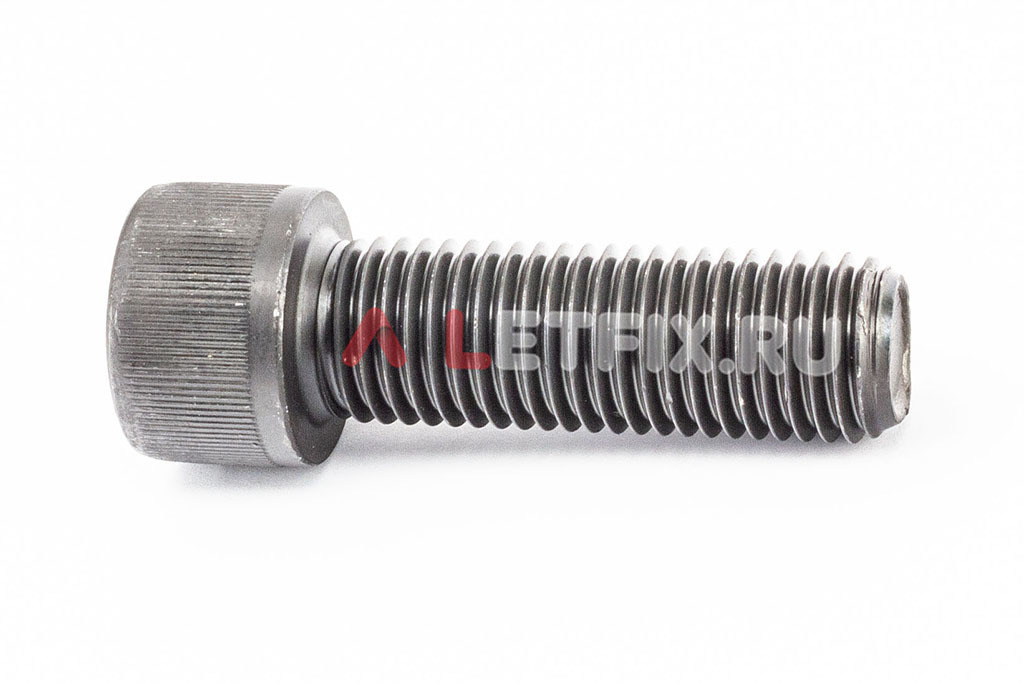 Полнорезьбовой винт DIN 912 М24х75 с цилиндрической головкой с внутренним шестигранником без покрытия класса прочности 12.9