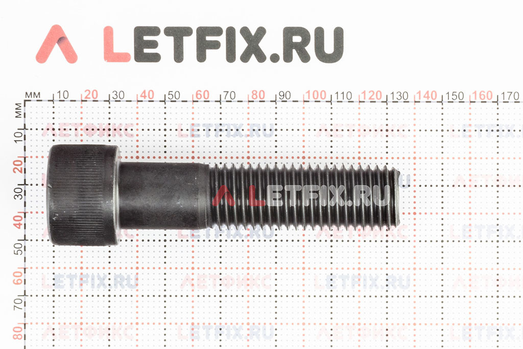 Размеры винта М24х100 DIN 912 с цилиндрической головкой с внутренним шестигранником без покрытия кл. пр. 12.9 (M24x100 12.9 ISO 4762)
