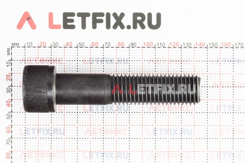 Размеры винта М24х110 DIN 912 с цилиндрической головкой с внутренним шестигранником без покрытия кл. пр. 12.9 (M24x110 12.9 ISO 4762)