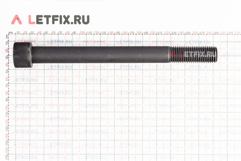 Размеры винта М24х260 DIN 912 с цилиндрической головкой с внутренним шестигранником без покрытия кл. пр. 12.9 (M24x260 12.9 ISO 4762)