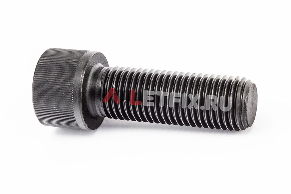 Полнорезьбовой винт DIN 912 М30х90 с цилиндрической головкой с внутренним шестигранником без покрытия класса прочности 12.9