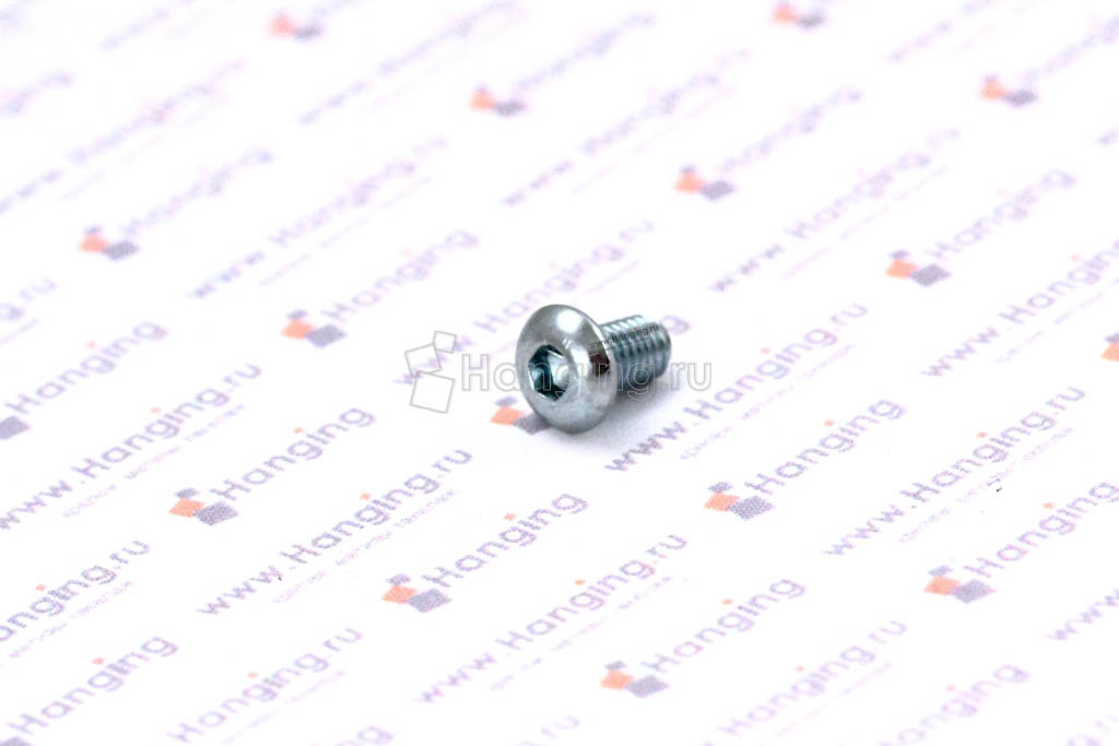 Высокопрочные оцинкованные винты ISO 7380-1 М3х6 класса прочности 10.9 с полукруглой головкой и внутренним шестигранником с полной резьбой — аналог М3*6 ГОСТ ИСО ГОСТ 28963-9