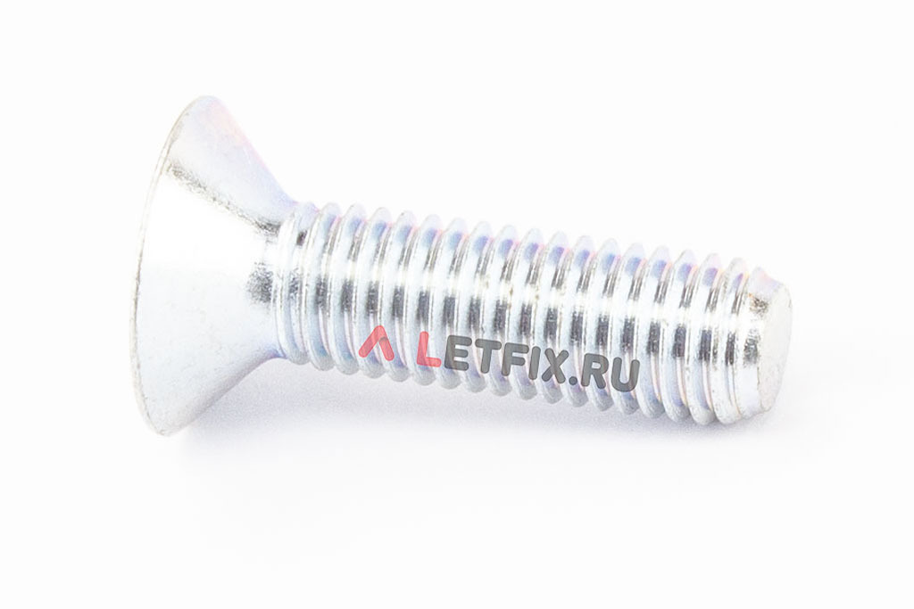 Оцинкованный винт М10*35 DIN 7991 класса прочности 8.8 (потайная головка и шлиц внутренний шестигранник (Inbus).