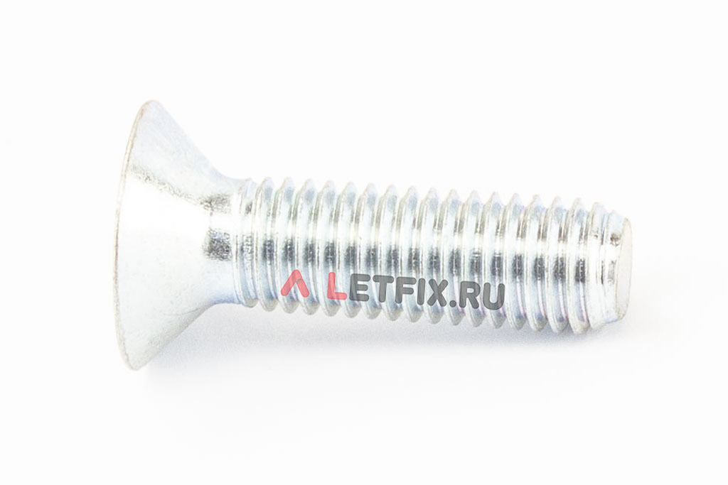 Оцинкованный винт М10*40 DIN 7991 класса прочности 8.8 (потайная головка и шлиц внутренний шестигранник (Inbus).