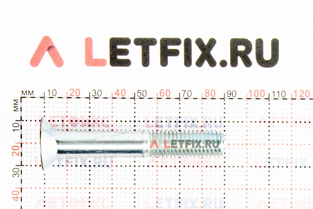 Размеры на оцинкованные винты потай под шестигранник с неполной резьбой М12*80 ИСО 10642 (DIN 7991) класса прочности 8.8 (ГОСТ Р ИСО 10642-2012 М12*80 цинк 8.8)