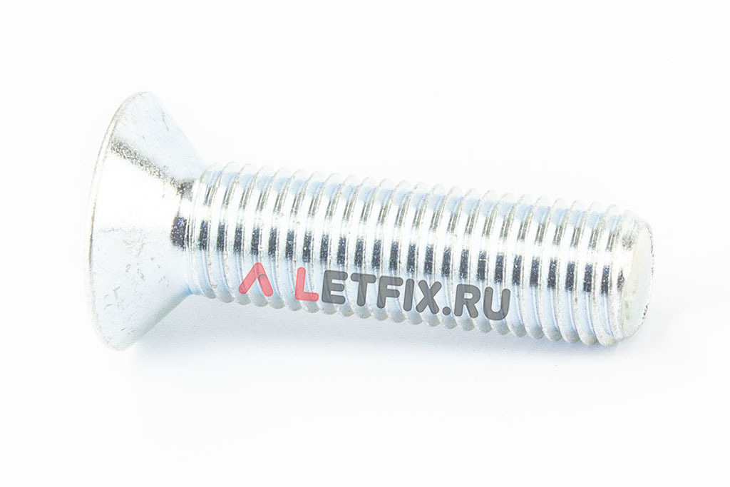 Оцинкованный винт М16*60 DIN 7991 класса прочности 8.8 (потайная головка и шлиц внутренний шестигранник (Inbus).