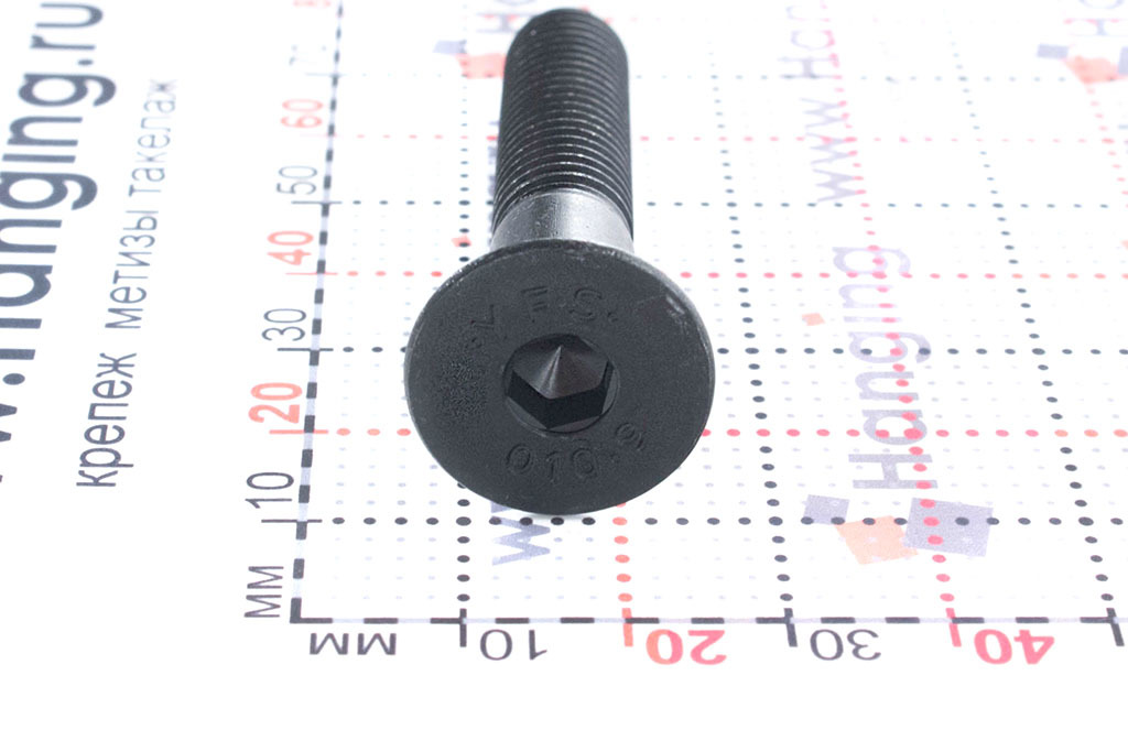 Винты М10*55 ДИН 7991 класса прочности 10.9 (М10*55 10.9 ГОСТ Р ИСО 10642 (ISO 10642).