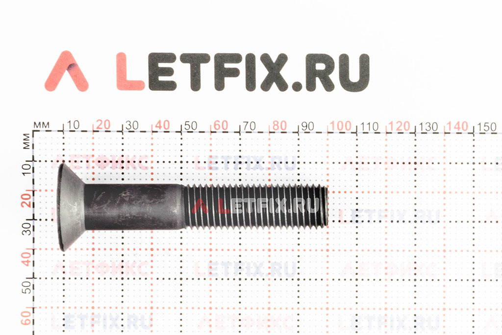 Размеры винта М16х90 DIN 7991 10.9 с потайной головкой и внутренним шестигранником (винты М16*90 10.9 ГОСТ Р ИСО 10642-2012 (ISO 10642) с неполной резьбой