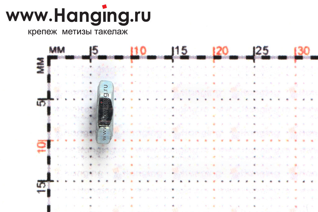 Высота оцинкованной гайки М4 DIN 439-2 (DIN 439 Form B)