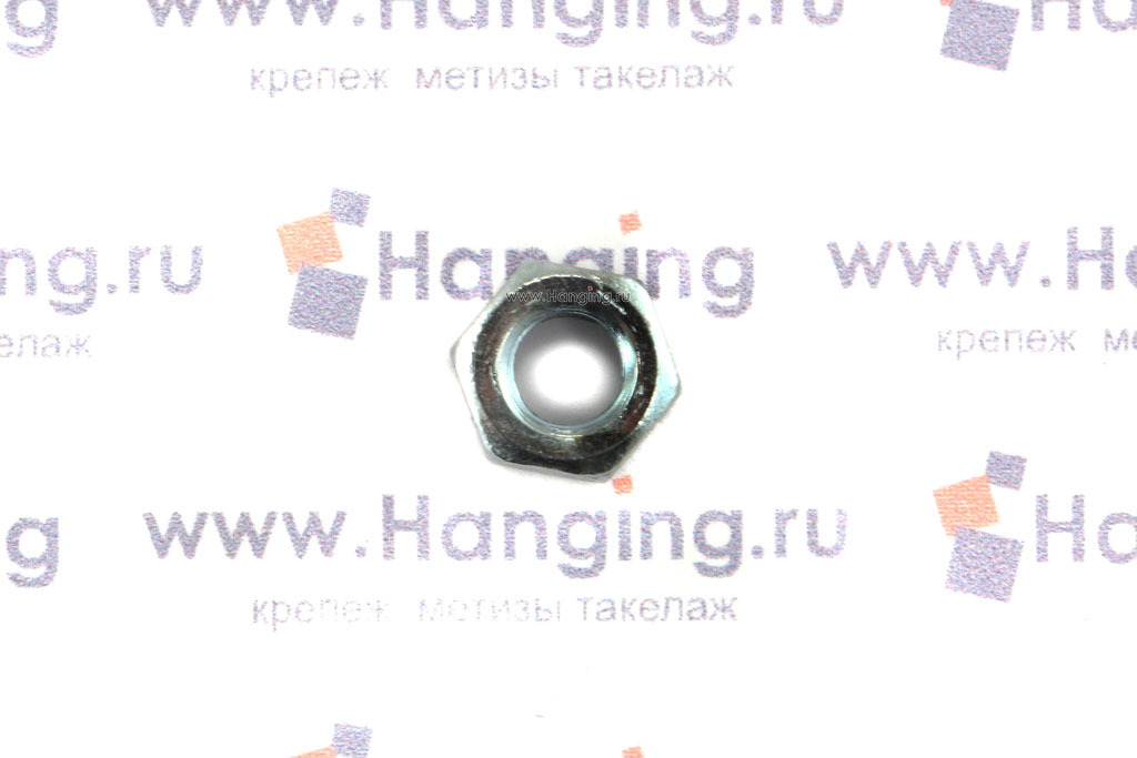 Оцинкованные низкие шестигранные гайки М5 zn DIN 439 Form B (аналог М5 ГОСТ ISO 4035-2014, М5 ГОСТ 5916-70 и ГОСТ 5929-70)
