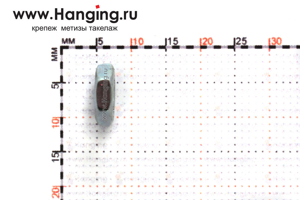 Высота оцинкованной гайки М5 DIN 439-2 (DIN 439 Form B)