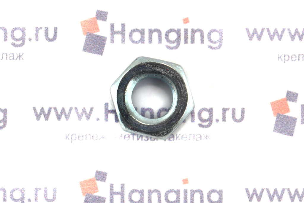 Оцинкованные низкие шестигранные гайки М6 zn DIN 439 Form B (аналог М6 ГОСТ ISO 4035-2014, М6 ГОСТ 5916-70 и ГОСТ 5929-70)