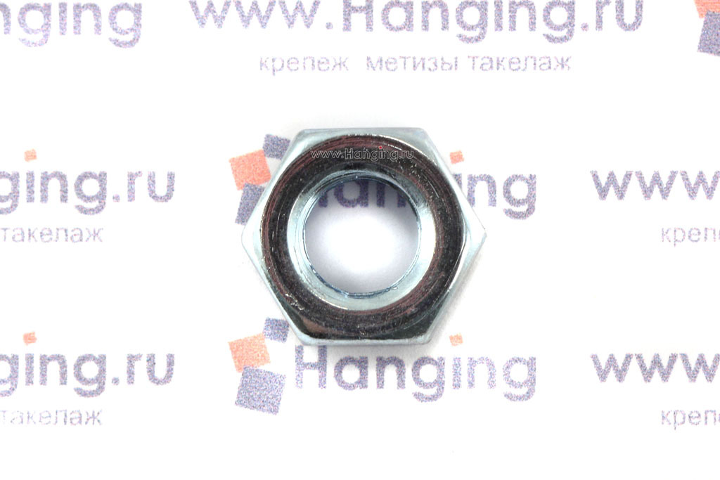 Оцинкованные низкие шестигранные гайки М8 zn DIN 439 Form B (аналог М8 ГОСТ ISO 4035-2014, М8 ГОСТ 5916-70 и ГОСТ 5929-70)