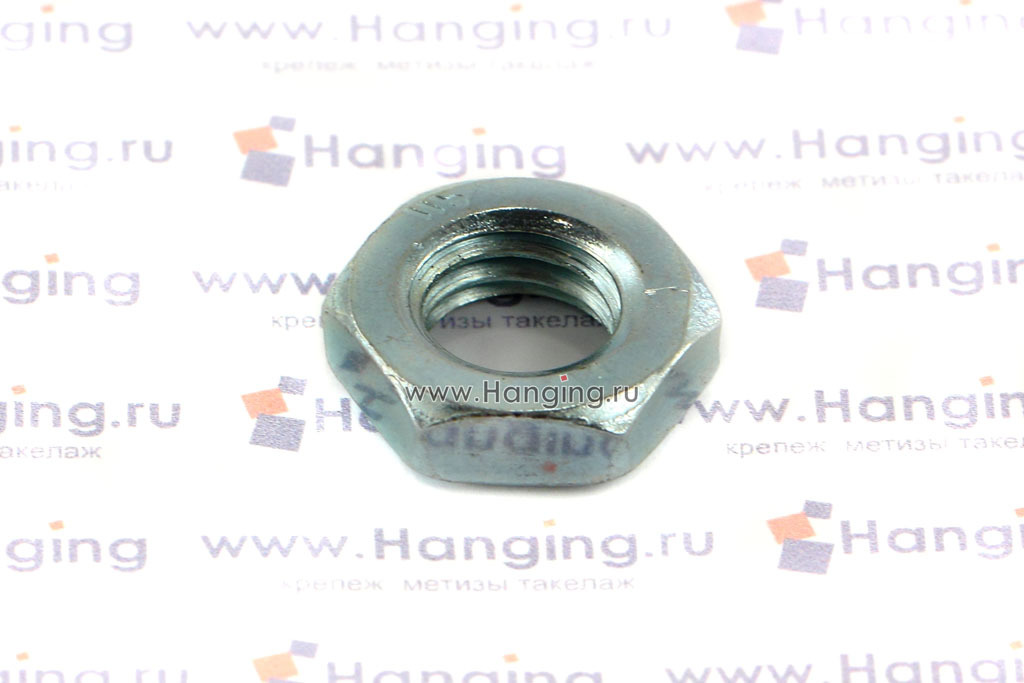 Оцинкованные шестигранные низкие гайки М12 DIN 439 Form B (М12 ГОСТ ISO 4035-2014, М12 ГОСТ 5916-70 и ГОСТ 5929-70)