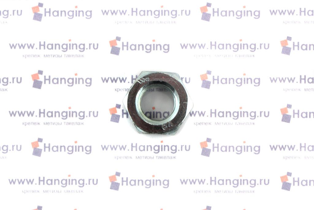 Оцинкованные низкие шестигранные гайки М12 zn DIN 439 Form B (аналог М12 ГОСТ ISO 4035-2014, М12 ГОСТ 5916-70 и ГОСТ 5929-70)