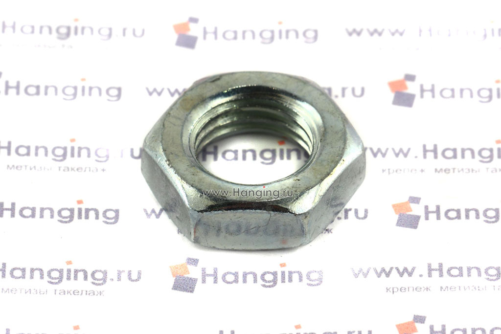 Оцинкованные шестигранные низкие гайки М16 DIN 439 Form B (М16 ГОСТ ISO 4035-2014, М16 ГОСТ 5916-70 и ГОСТ 5929-70)