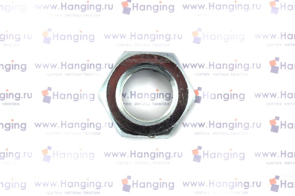 Оцинкованные низкие шестигранные гайки М20 zn DIN 439 Form B (аналог М20 ГОСТ ISO 4035-2014, М20 ГОСТ 5916-70 и ГОСТ 5929-70)