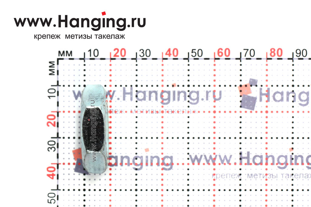 Высота оцинкованной гайки М20 DIN 439-2 (DIN 439 Form B)