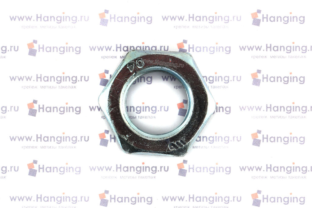 Оцинкованные низкие шестигранные гайки М24 zn DIN 439 Form B (аналог М24 ГОСТ ISO 4035-2014, М24 ГОСТ 5916-70 и ГОСТ 5929-70)