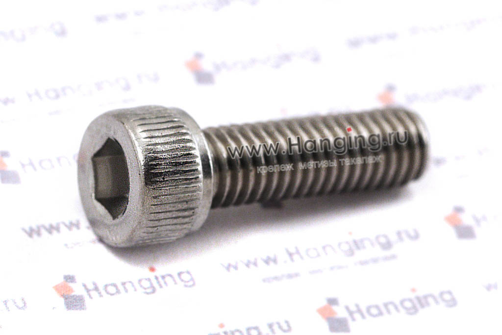 Нержавеющий винт DIN 912 M6x20 A4 с полной резьбой. Винты из нержавейки М6х20 10Х17Н13М2 ГОСТ 11738-84 (ГОСТ Р ИСО 4762 М6х20 А4).