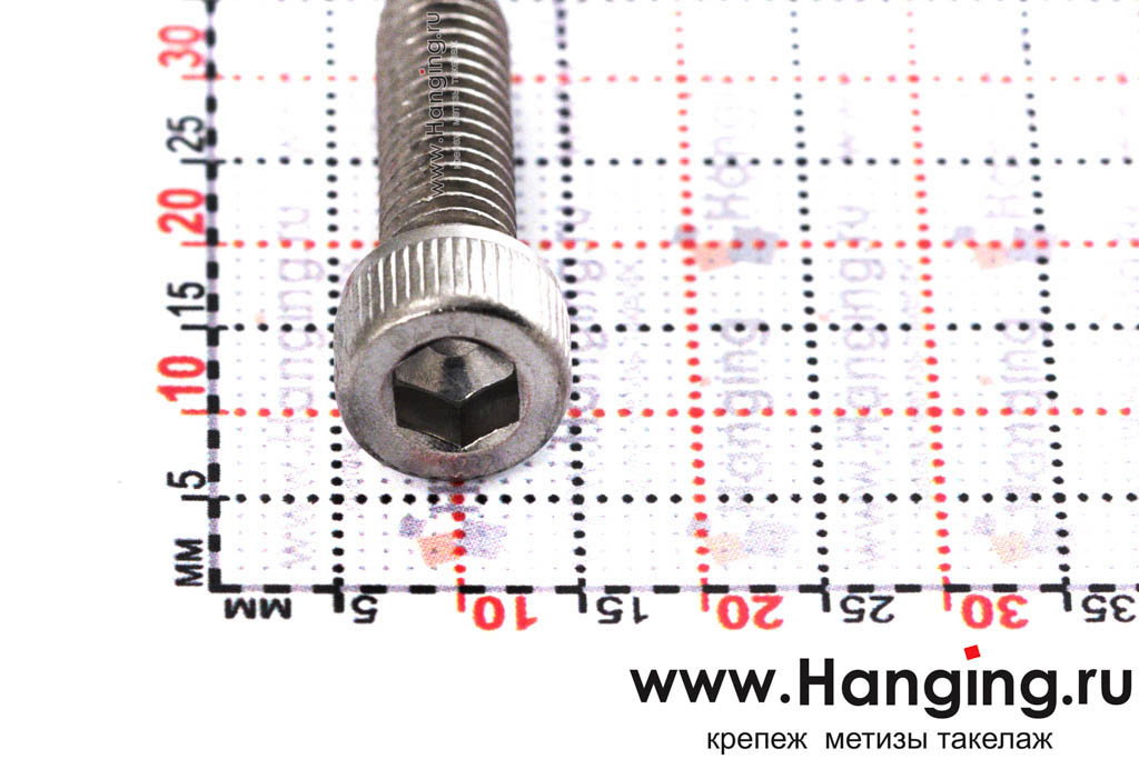 Винты с полной резьбой с внутренним шестигранником М6х20 А4 ГОСТ 11738-84 (10Х17Н13М2) (ГОСТ Р ИСО 4762-2012 М6х20 А4 (ISO 4762)