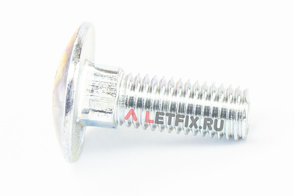 Оцинкованный мебельный болт М12х35 DIN 603 4.6 оцинкованный (аналог М12*35 ГОСТ 7802-81)