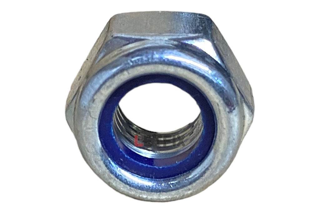 Гайка М8 DIN 982 самостопорящаяся с нейлоновым стопорным кольцом класса прочности 6 (ГОСТ ISO 7041-2014)