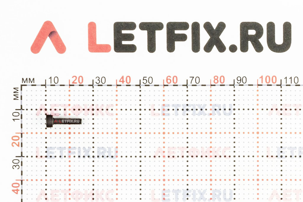 Размеры винта М3х12 с внутренним шестигранником без покрытия кл. пр. 12.9 DIN 912 (M3x12 12.9 ISO 4762)