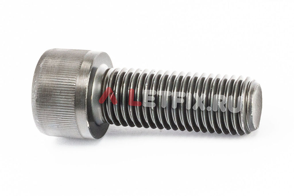 Полнорезьбовой винт DIN 912 М24х65 с цилиндрической головкой с внутренним шестигранником без покрытия класса прочности 12.9