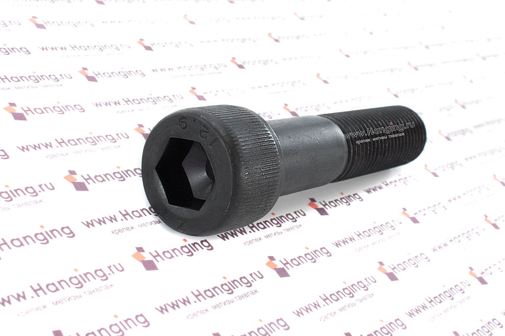 Высокопрочные винты М22х100 DIN 912 класса прочности 12.9 с неполной резьбой с внутренним шестигранником без покрытия (аналог на винты М22х100 12.9 ГОСТ 11738-84 и М22х100 12.9 ГОСТ Р ИСО 4762-2012 (ISO 4762)