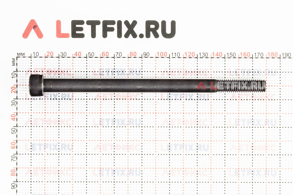 Размеры винта М10х160 DIN 912 с цилиндрической головкой с внутренним шестигранником без покрытия кл. пр. 12.9 (M10x160 12.9 ISO 4762)