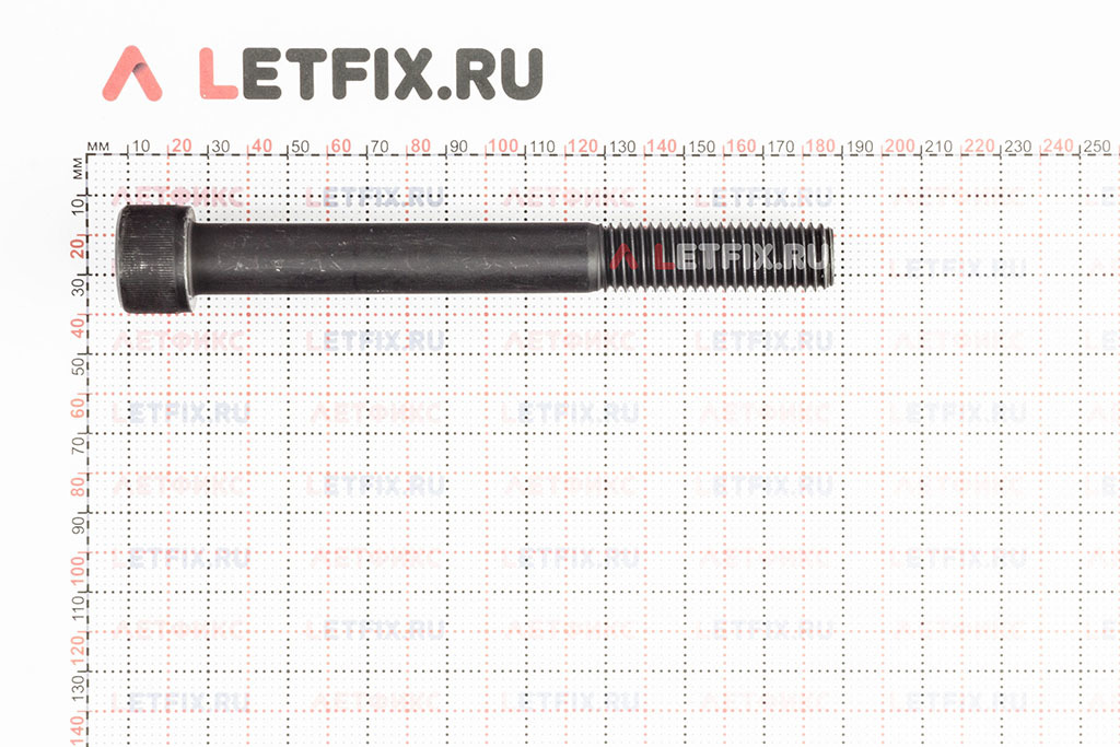 Размеры винта М18х160 DIN 912 с цилиндрической головкой с внутренним шестигранником без покрытия кл. пр. 12.9 (M18x160 12.9 ISO 4762)