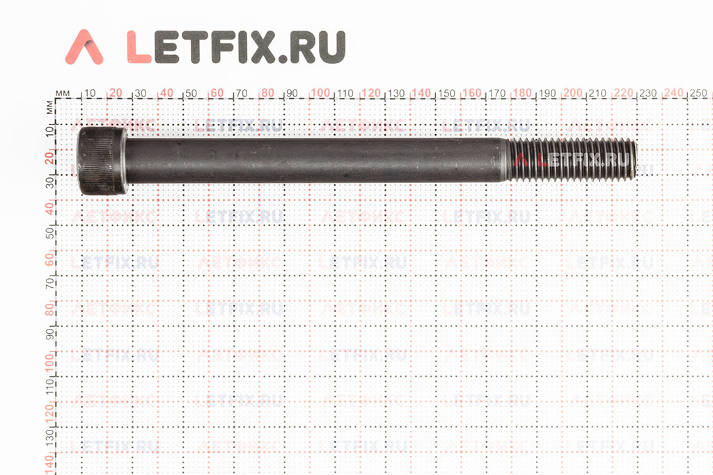 Размеры винта М18х200 DIN 912 с цилиндрической головкой с внутренним шестигранником без покрытия кл. пр. 12.9 (M18x200 12.9 ISO 4762)