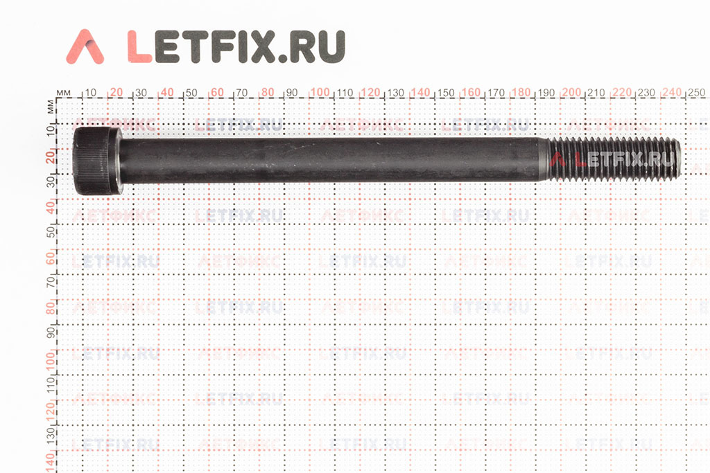 Размеры винта М18х220 DIN 912 с цилиндрической головкой с внутренним шестигранником без покрытия кл. пр. 12.9 (M18x220 12.9 ISO 4762)