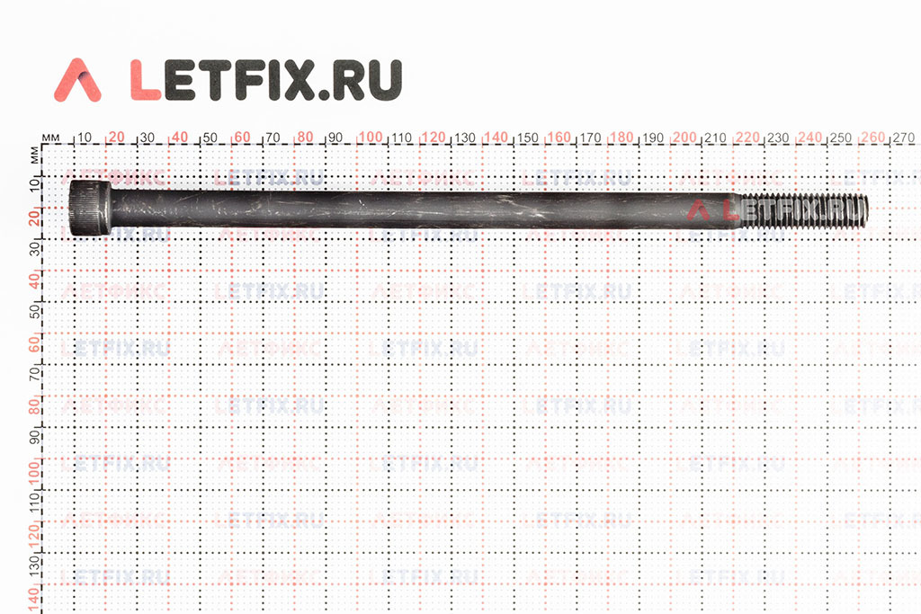Размеры винта М12х240 DIN 912 с цилиндрической головкой с внутренним шестигранником без покрытия кл. пр. 12.9 (M12x240 12.9 ISO 4762)