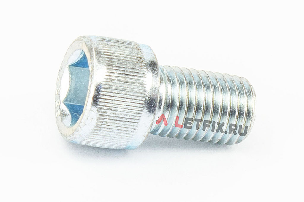 Оцинкованный болт (высокопрочный винт) DIN 912 M16x25 10.9 zn с цилиндрической головкой с внутренним шестигранником с полной резьбой