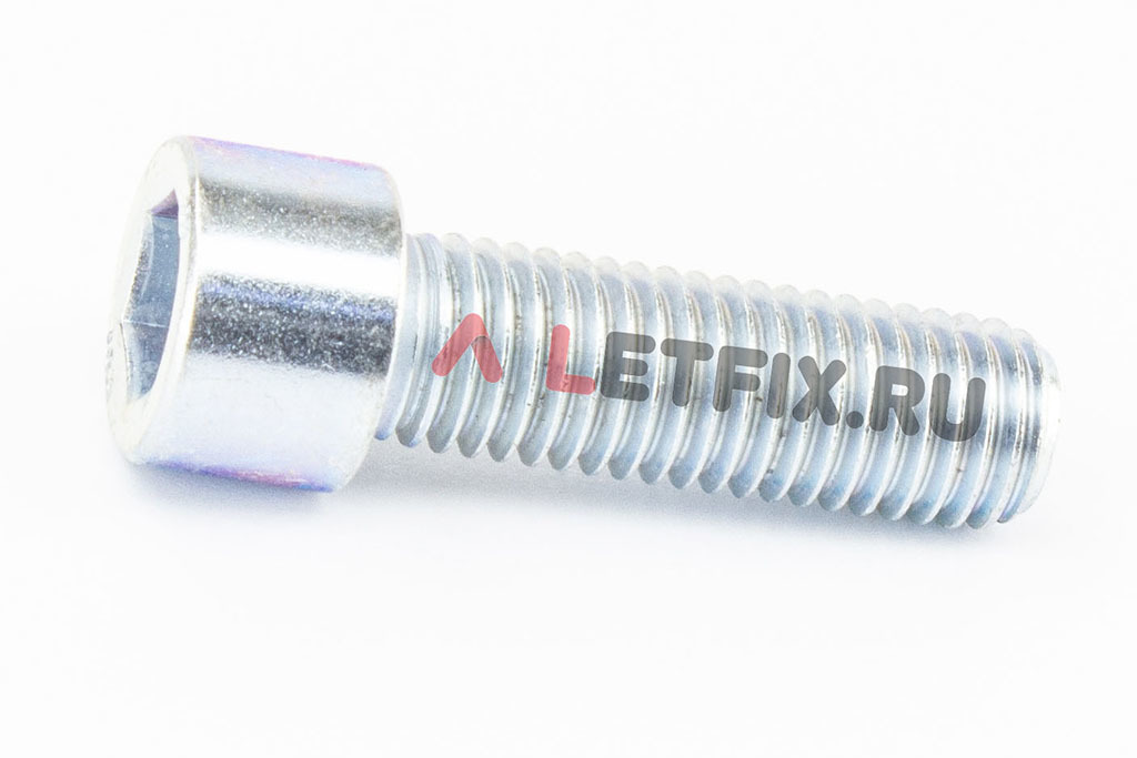 Оцинкованный болт (высокопрочный винт) DIN 912 M14x45 10.9 zn с цилиндрической головкой с внутренним шестигранником с полной резьбой