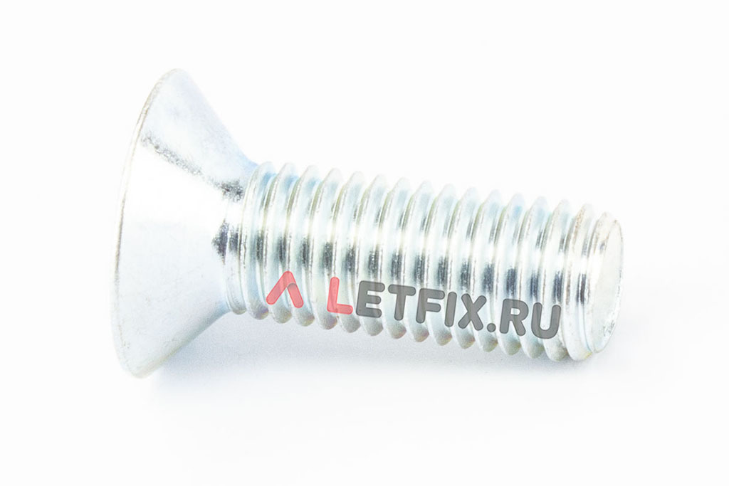 Оцинкованный винт М14*40 DIN 7991 класса прочности 8.8 (потайная головка и шлиц внутренний шестигранник (Inbus).