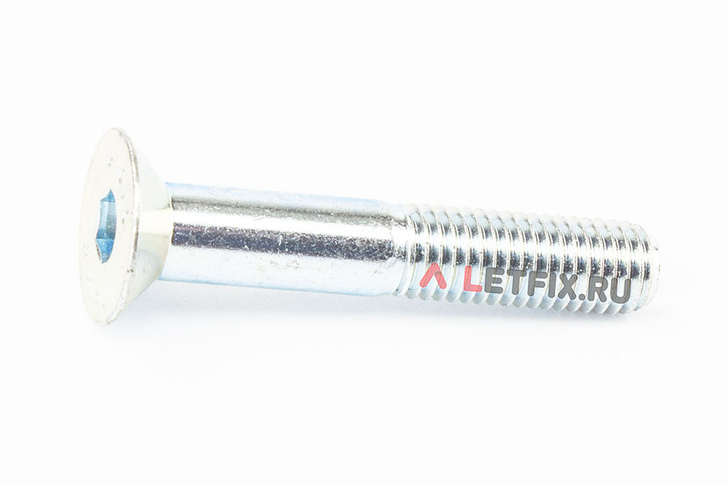 Оцинкованные винты М12х70 ГОСТ Р ИСО 10642-2012 (аналог винтов DIN 7991 M12x70 10.9 zn и ISO 10642) с потайной головкой и внутренним шестигранником