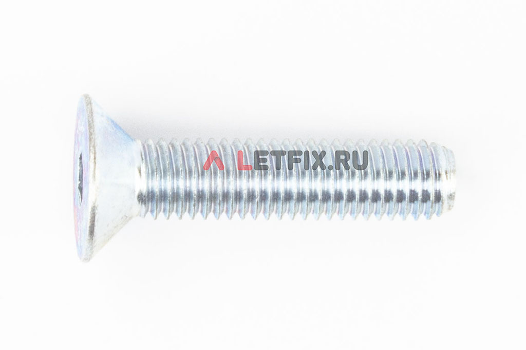 Оцинкованные винты М10*45 ГОСТ Р ИСО 10642-2012 10.9 с потайной головкой и внутренним шестигранником. Винты DIN 7991 M10x45 10.9 zn