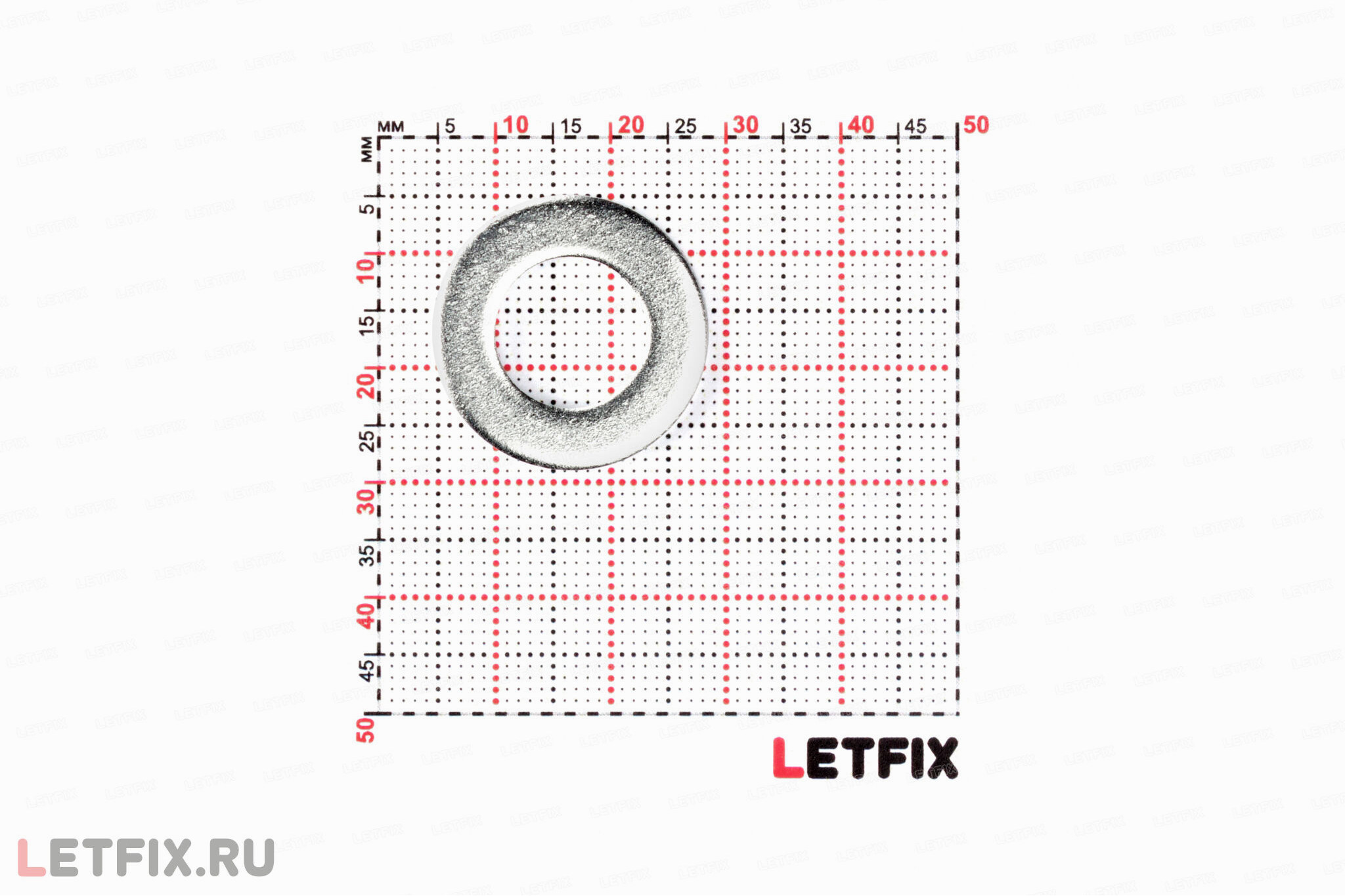 Размеры отверстия и шайбы М12 DIN 125 цинк (ГОСТ 11371-78 исп.1, ISO 7089): d=13 мм, D=24 мм, s=2,5 мм