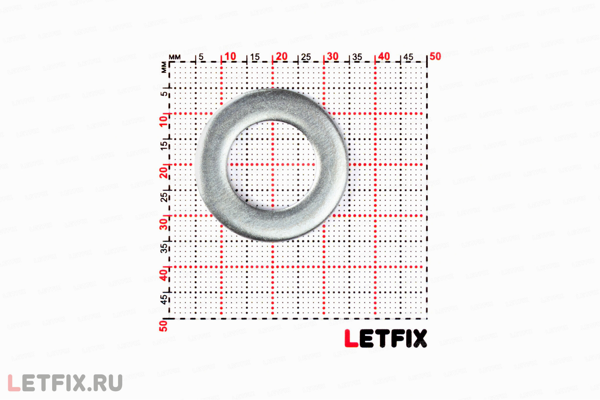 Размеры отверстия и шайбы М16 DIN 125 цинк (ГОСТ 11371-78 исп.1, ISO 7089): d=17 мм, D=30 мм, s=3 мм
