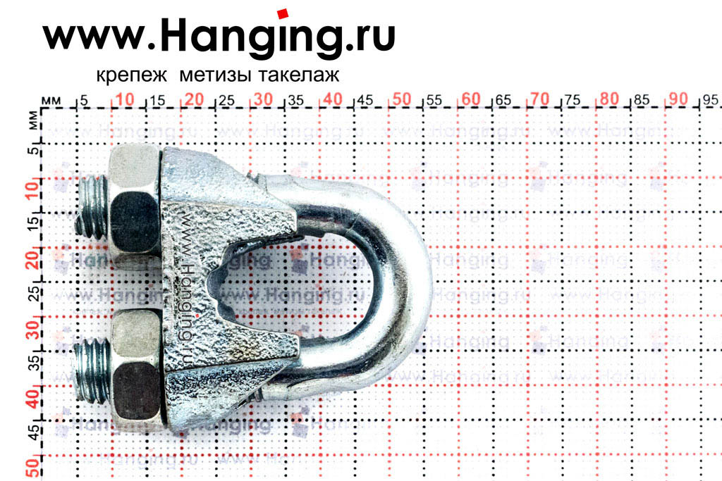 Размеры зажима по стандарту DIN 741 13 мм