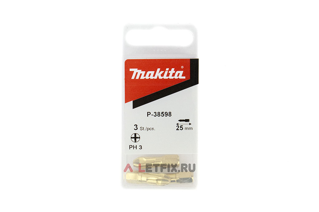 Упаковка алмазных бит PH3х25 мм Makita P-38598