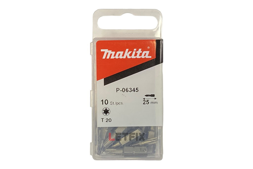 Бита T20 длиной 25 мм для шлица Torx (звёздочка) Makita P-06345