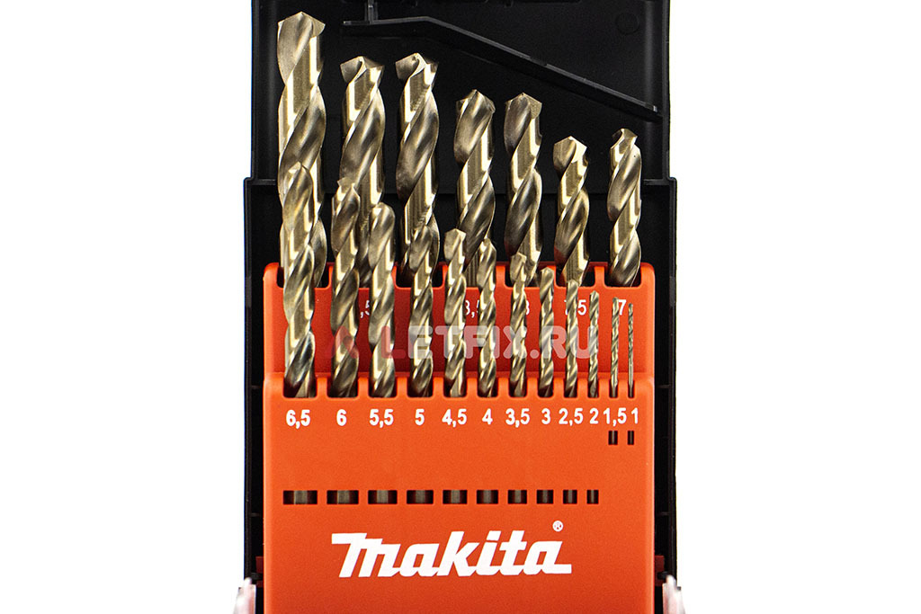 Свёрла Makita HSS-Co 1-10 мм в пенале (набор Makita D 50463)