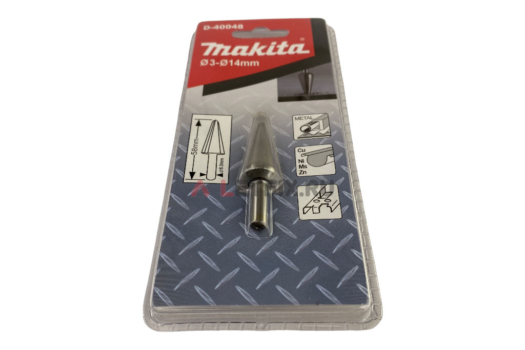 Конусное сверло по металлу 3-14 мм Makita D-40048 (цилиндрический хвостовик)