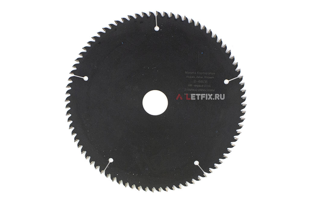 Пильный диск Makita B-44638 MAKBLADE Plus 216*30*1,6/80 диаметром 216 мм (80 зубьев)