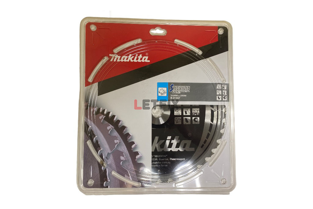Отрезной пильный диск Макита Specialized B-31457 диаметром 355 мм (24 зуба) по древесине с гвоздями и саморезами