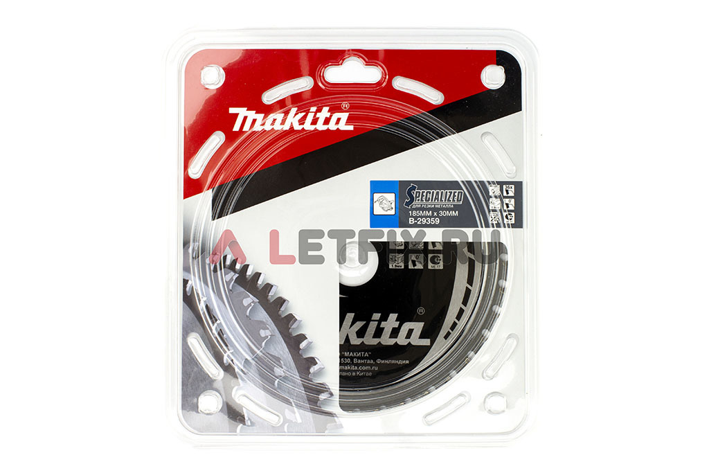 Упаковка пильного диска по металлу для циркулярной пилы Makita B-29359 Specialized 185х30х1.5/36